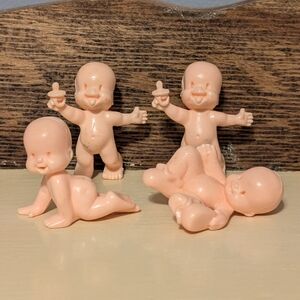 Vintage Hasbro 90s Lil Babies PVC Figures lot Of 4 Loose